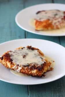 Pretzel Crusted Chicken With Cheesy Beer Sauce