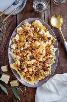 Butternut Squash Ravioli With Roasted Cauliflower And Brown Butter
