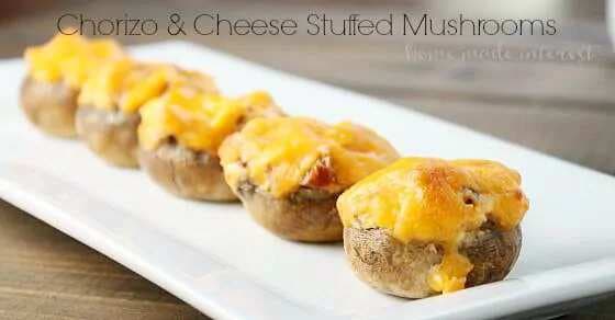Chorizo And Cheese Stuffed Mushrooms