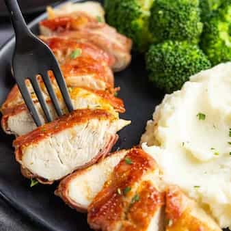 Prosciutto Wrapped Chicken With Creamy Lemon Sauce
