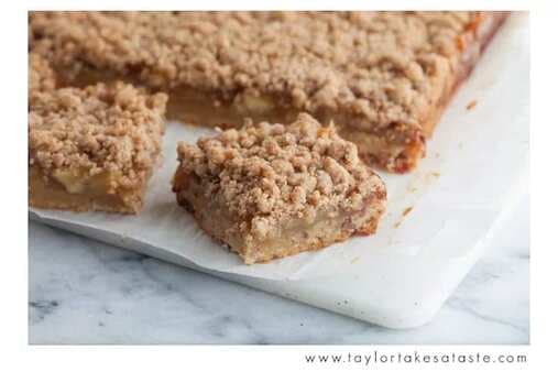 Apple And Bourbon Bars With A Bacon Shortbread Crust