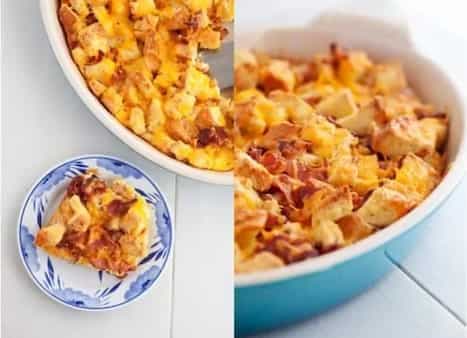 Bacon & Cheese Breakfast Bread Pudding