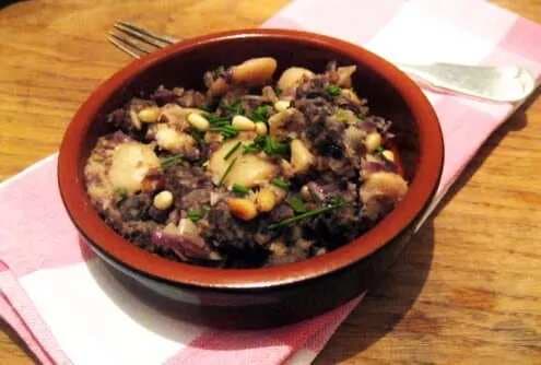 Black Pudding And Butter Beans Hash