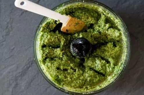 Carrot Green And Sunflower Seed Pesto