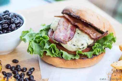 Bacon And Blue Cheese Coffee-Rubbed Burgers