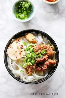 Comforting Beef And Rice Noodle Soup