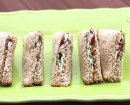 Cooking Magazines:Goat Cheese Pecan Finger Sandwiches