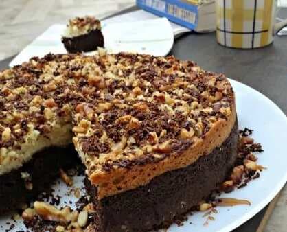 Eggless Chocolate Cake With A Walnut Crust