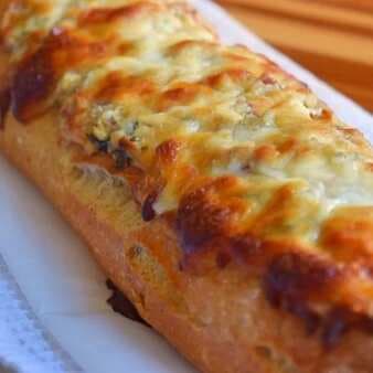 Feta-Spinach Stuffed French Baguette