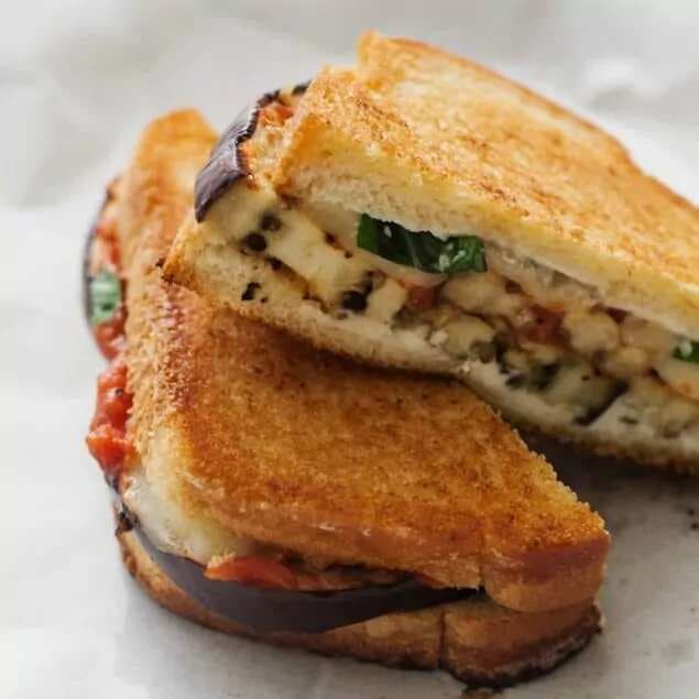 Grilled Eggplant Parmesan Sandwich