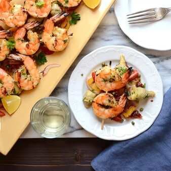 Grill Like An Italian With Colavita:Grilled Shrimp And Polenta