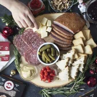 Holiday Charcuterie Board With Rosemary Shortbreads
