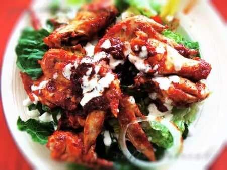 Hot And Spicy Chicken Wings With Barbecue Sauce