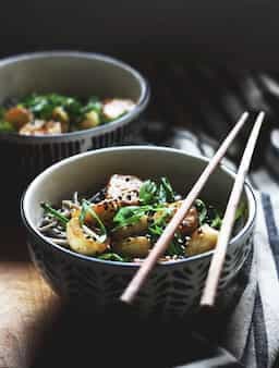 Miso Turnips And Black Sesame Soba Noodles
