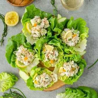 National Pinot Grigio Day:Chicken Salad Lettuce Wraps