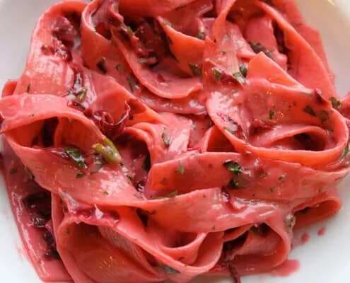 Pappardelle With Shredded Beets