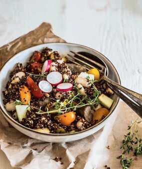Red Quinoa With Apricots And Mustard Dressing