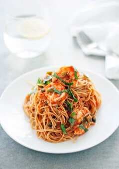 Italian Holiday Table:Spicy Shrimp Pasta And Olive Oil Orange Cake