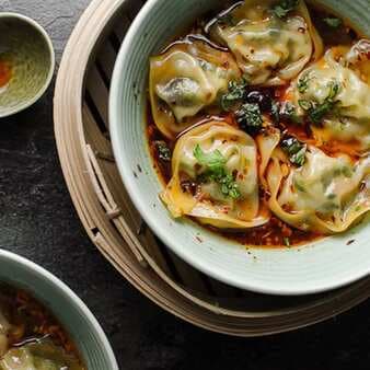 Steamed Wontons In Chili Broth
