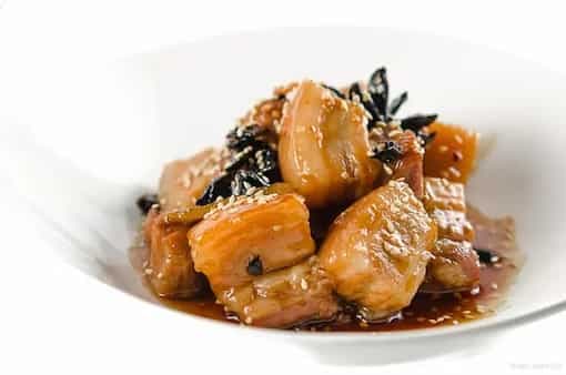 Sticky Szechuan Pork With Toasted Sesame Seeds