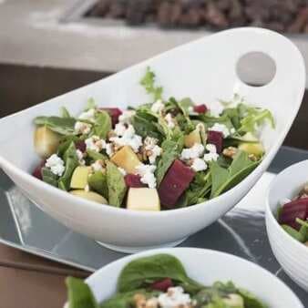 Winter Spinach Salad With Petit Billy Goat Cheese