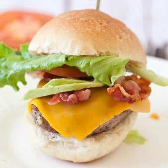 Grilled Turkey Burgers With Avocado And Bacon