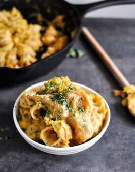 Butternut Squash Shells And Cheese Skillet
