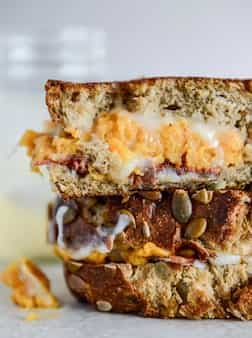 Leftover Sweet Potato Casserole, Brie And Bacon Grilled Cheese