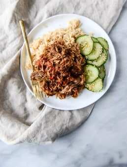 Sweet And Spicy Pork Shoulder With Sesame Cucumbers
