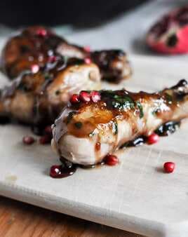 Sweet And Sticky Pomegranate Chicken