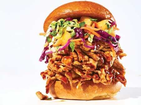 Pulled Pork Sandwiches With Pineapple Coleslaw