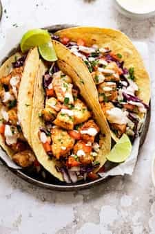 Grilled Fish Tacos with White Sauce