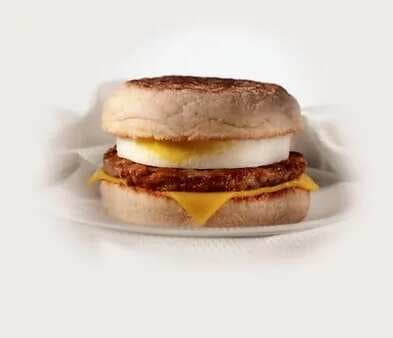 The Lighter Side of Guilty Pleasures English Muffin Sandwich