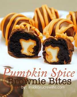 Pumpkin Spice Brownie Bites