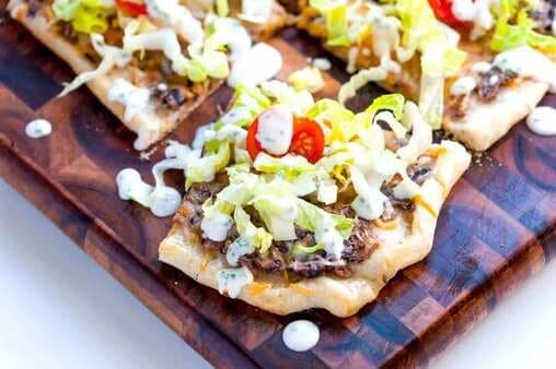  Black Bean Pizza Topped With Salad