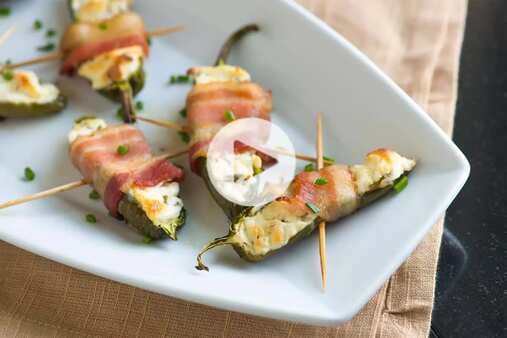   Bacon Wrapped Jalapeno Poppers