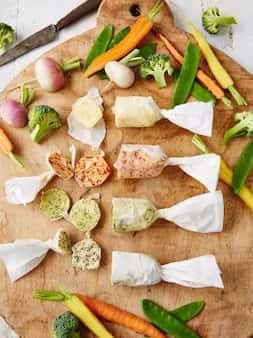 Steamed Vegetables With Flavoured Butters