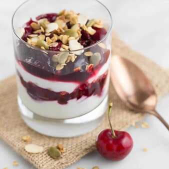 Yogurt Parfait With Cherries