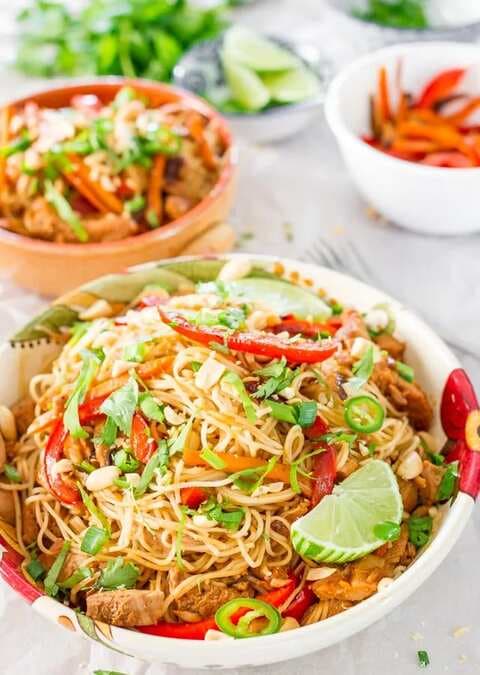 Crockpot Chinese Pork With Noodles