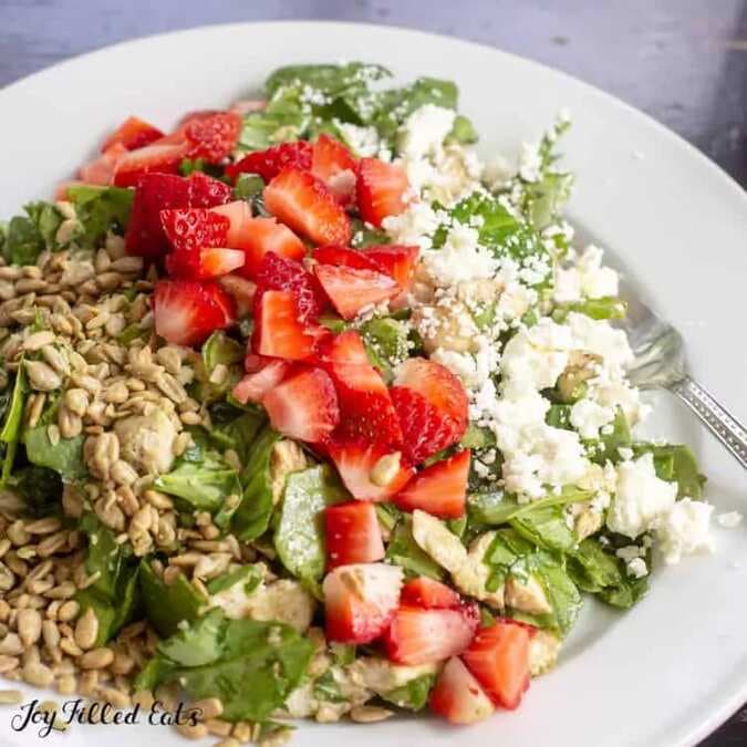 Baby Spinach Salad with Strawberries & Feta