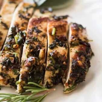 Sage and Macadamia Crusted Chicken Breasts
