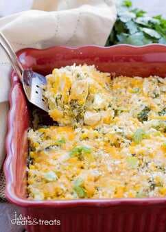Cheesy Chicken And Vegetable Rice Casserole