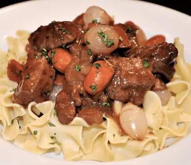 Beef Bourguignon & Buttered Parsley Noodles