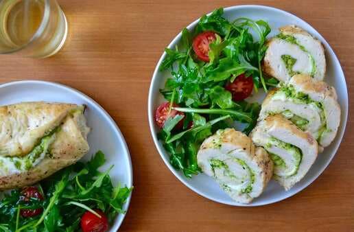 Cheesy Chicken Roulades With Pesto