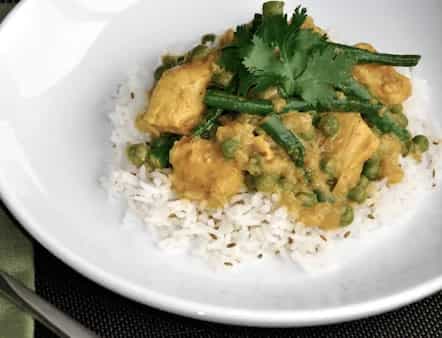 Yellow Curry Chicken With Basmati Rice