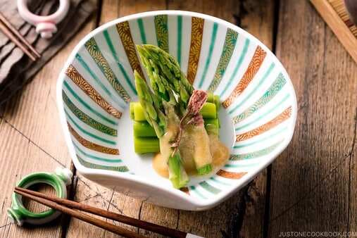 Asparagus With Miso Dressing