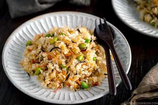  Fried Rice With Edamame, Tofu And Hijiki Seaweed