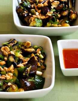 Spicy Grilled Eggplant And Zucchini Salad