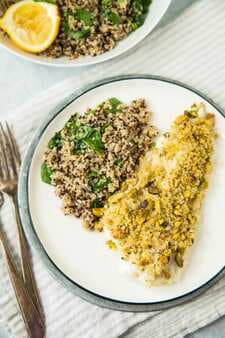 Healthy Pistachio Crusted White Fish