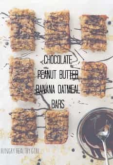 Chocolate Peanut Butter Banana Oatmeal Bars